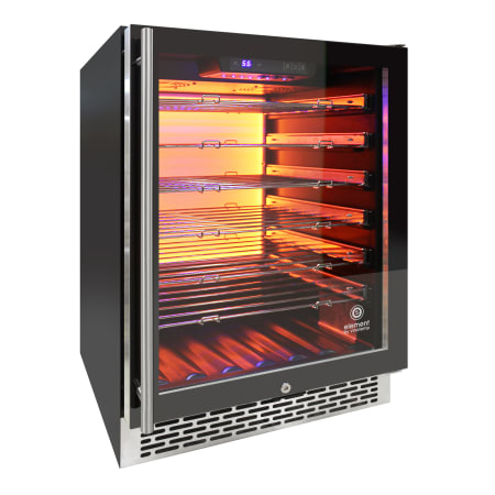 Vinotemp 24 Inch Wide 41 Bottle Capacity Free Standing Wine Cooler with Black Left Hinged Door and Security Lock Black