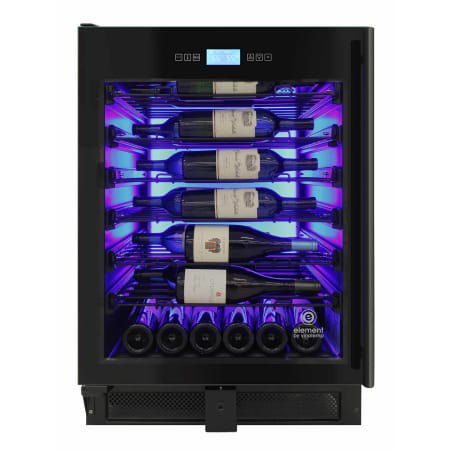 Vinotemp 24 Inch Wide 41 Bottle Capacity Free Standing Wine Cooler with Black Left Hinged Door and Security Lock Black