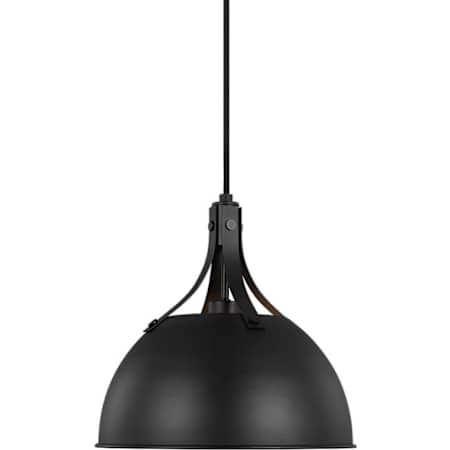 Visual Comfort Rockland 12" Wide Mini Pendant Midnight Black