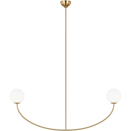 Visual Comfort Galassia 2 Light 54" Wide Linear Chandelier Burnished Brass