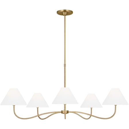 Visual Comfort Laguna 5 Light 52" Wide Chandelier Burnished Brass