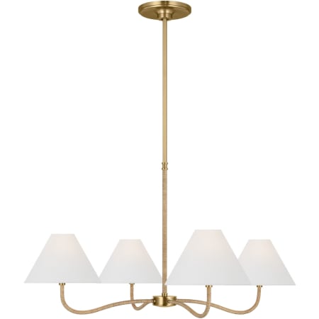 Visual Comfort Laguna 4 Light 35" Wide Chandelier Burnished Brass
