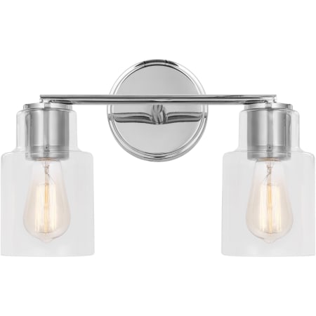 Visual Comfort Sayward 2-Light Vanity by Drew & Jonathan Chrome