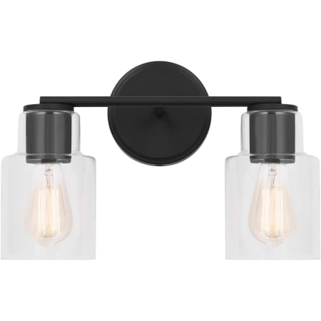 Visual Comfort Sayward 2-Light Vanity by Drew & Jonathan Midnight Black