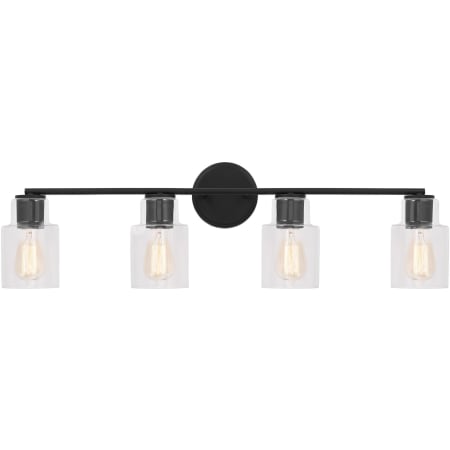Visual Comfort Sayward 4-Light Vanity by Drew & Jonathan Midnight Black