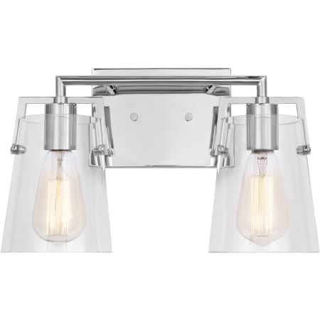 Visual Comfort Crofton 2-Light Vanity by Drew & Jonathan Chrome