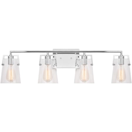 Visual Comfort Crofton 4-Light Vanity by Drew & Jonathan Chrome
