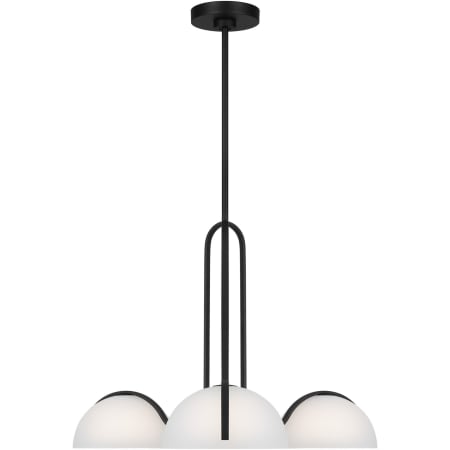 Visual Comfort Nido 3 Light 26" Wide Chandelier Midnight Black