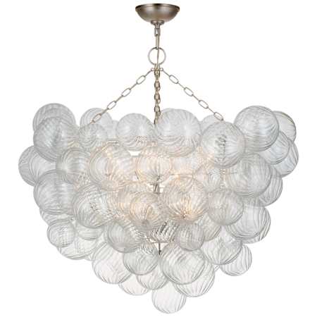 Visual Comfort Talia 38" Semi-Flush Mount Burnished Silver Leaf