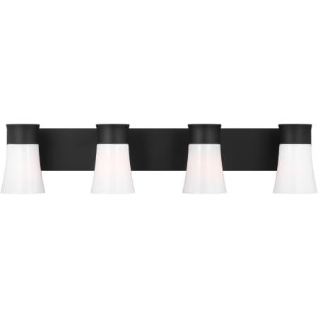 Visual Comfort Roy 4-Light Medium Vanity by Drew & Jonathan Midnight Black
