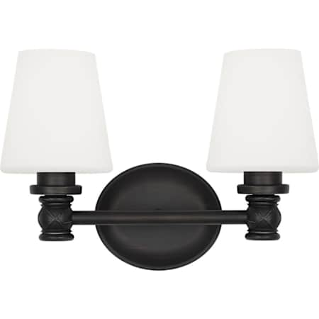 Visual Comfort Xavierre 2 Light 14" Wide Vanity Light Aged Iron
