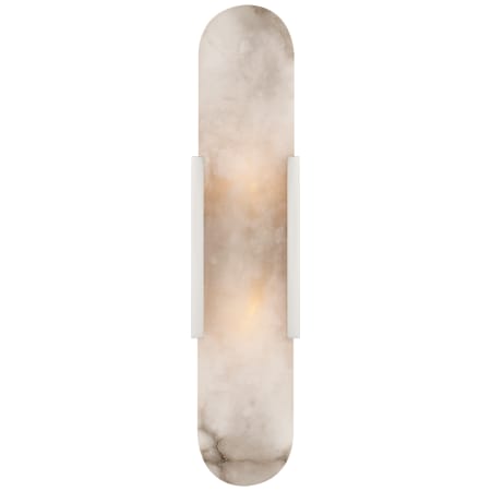 Visual Comfort Melange 20" Elongated Sconce with Alabaster by Kelly Wearstler Polished Nickel