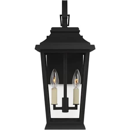 Visual Comfort Warren 20" Tall Outdoor Wall Sconce with Aluminum Panels Textured Black
