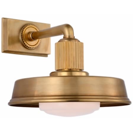 Visual Comfort Ruhlmann Small Sconce Antique Burnished Brass / White Glass