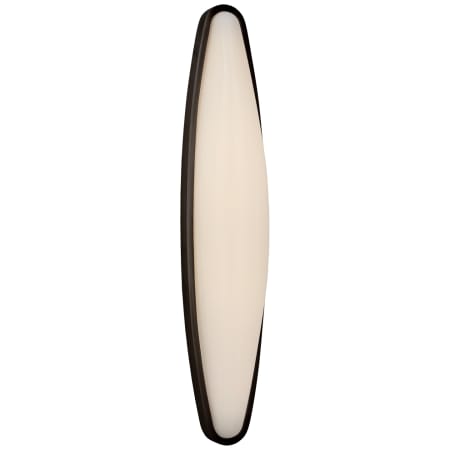 Visual Comfort Ezra 24" Large LED Bath Sconce with White Glass by AERIN Bronze