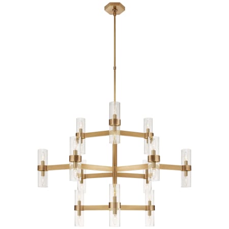 Visual Comfort Margita 45" Chandelier with Clear or White Glass by AERIN Hand Rubbed Antique Brass / Clear Glass
