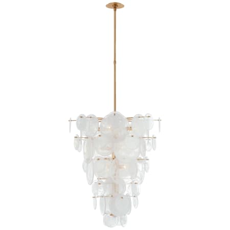 Visual Comfort Loire 12 Light 30" Wide Abstract Waterfall Chandelier Gild