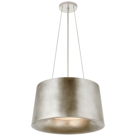 Visual Comfort Halo 19" Small Hanging Shade by Barbara Barry Burnished Silver Leaf