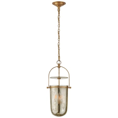 Visual Comfort Lorford 3 Light 10" Wide Taper Candle Mini Pendant Gilded Iron / Mercury Glass