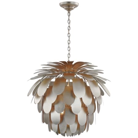Visual Comfort Cynara 37" Grande Chandelier by E.F. Chapman Burnished Silver Leaf