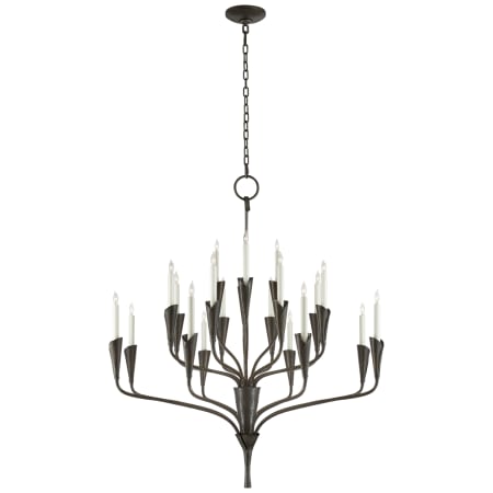 Visual Comfort Aiden 40" Large Chandelier by Chapman & Myers Aged Iron