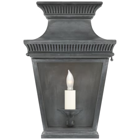 Visual Comfort Elsinore 12" Small 3/4 Wall Lantern by Chapman & Myers Weathered Zinc
