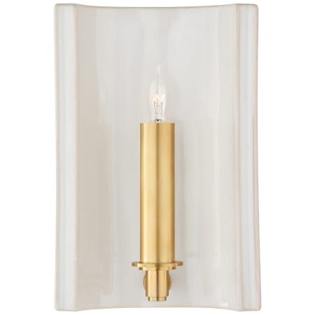 Visual Comfort Leeds 11" Small Rectangle Ceramic Sconce by Christopher Spitzmiller Ivory