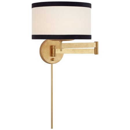Visual Comfort Walker 12" Swing Arm Sconce with Linen Shade by kate spade NEW YORK Gild