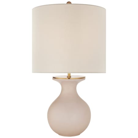 Visual Comfort Albie 25" Small Desk Lamp with Cream Linen Shade by kate spade NEW YORK Blush
