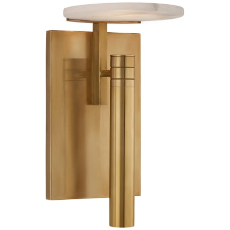 Visual Comfort Melange 11" Floating Alabaster Disc LED Sconce by Kelly Wearstler Antique Burnished Brass