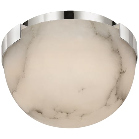 Visual Comfort Melange 5" LED Solitaire Flush Mount with Alabaster Shade by Kelly Wearstler Polished Nickel
