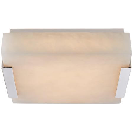 Visual Comfort Covet 8" Small Flush Mount with Alabaster Shade by Kelly Wearstler Polished Nickel