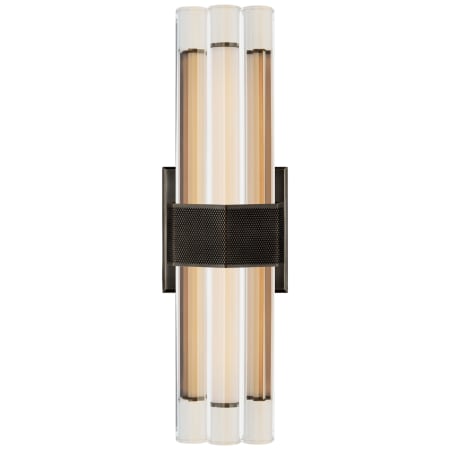Visual Comfort Fascio 14" LED Crystal Sconce by Lauren Rottet Bronze