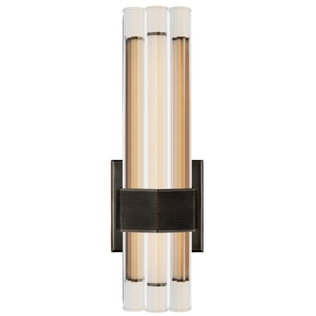 Visual Comfort Fascio 14" Assymetric LED Crystal Sconce by Lauren Rottet Bronze