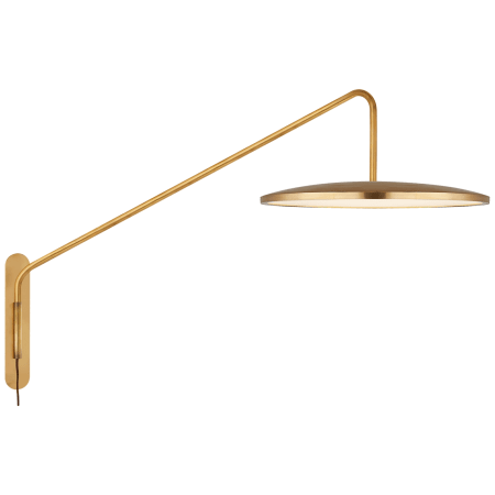 Visual Comfort Dot 16" Articulating LED Wall Light by Peter Bristol Natural Brass