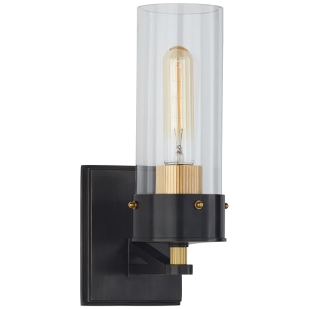 Visual Comfort Marais 11" Medium Bath Sconce by Thomas O'Brien Bronze / Hand Rubbed Antique Brass / Clear Glass