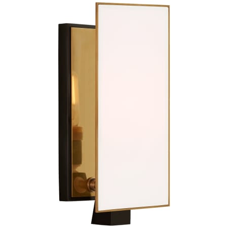 Visual Comfort Albertine 11" Petite Sconce with White Diffuser by Thomas O'Brien Bronze / Hand Rubbed Antique Brass / White Glass