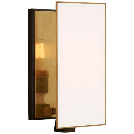 Visual Comfort Albertine 12" Small Sconce with White Diffuser by Thomas O'Brien Bronze / Hand Rubbed Antique Brass / White Glass
