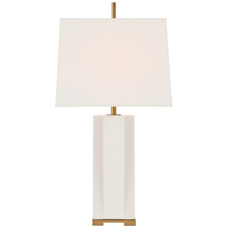 Visual Comfort Niki 26" Medium Table Lamp with Linen Shade by Thomas O'Brien Ivory