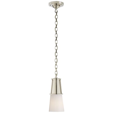 Visual Comfort Robinson 5" Small Pendant by Thomas O'Brien Polished Nickel / White Glass