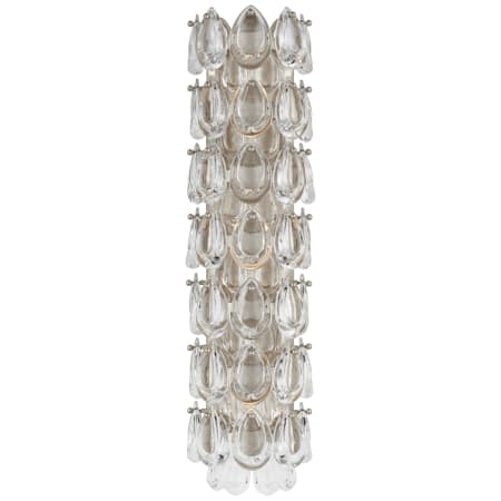 Visual Comfort Liscia 22" Sconce with Crystal by AERIN Burnished Silver Leaf