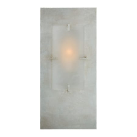 Visual Comfort Dominica 20" Rectangle Sconce with Alabaster Shade by AERIN Burnished Silver Leaf / Alabaster