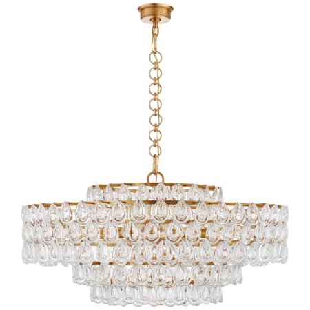 Visual Comfort Liscia 36" Large Chandelier with Crystal by AERIN Gild