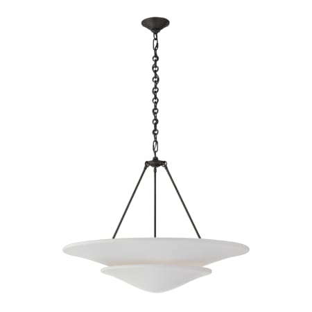 Visual Comfort Mollino 32" Large Tiered Chandelier with Plaster White Shade by AERIN Bronze