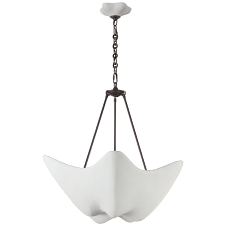 Visual Comfort Cosima 28" Medium Chandelier with Plaster White Shade by AERIN Bronze