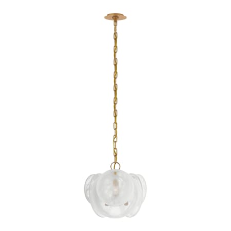 Visual Comfort Loire 16" Petite Chandelier with White Strie Glass by AERIN Gild