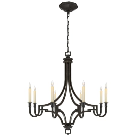 Visual Comfort Mykonos 28" Small Chandelier by E. F. Chapman Aged Iron