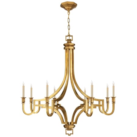 Visual Comfort Mykonos 8 Light 37" Wide Chandelier Antique Burnished Brass