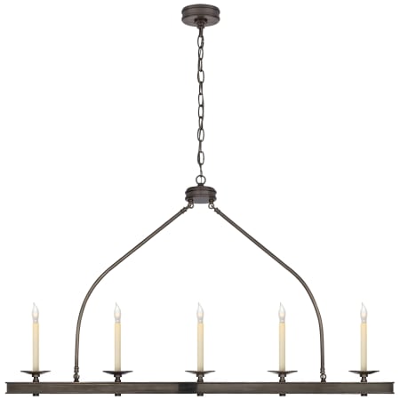 Visual Comfort Launceton 52" Large Linear Chandelier by E.F. Chapman Bronze