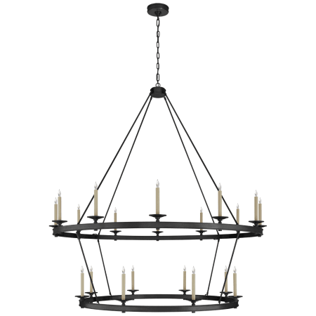 Visual Comfort Launceton 64" XXL Two Tiered Chandelier by Champan & Myers Bronze